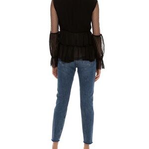 Helmut Mesh Crinkle Blouse